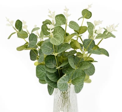 20 stuks nep eucalyptus takken, realistisch groen kunstblad voor thuisdecoratie, bruiloften en feesten