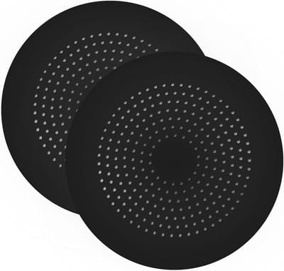 Afvoerzeef - 2 stuks - Afvoerstop - Afvoerzeef - Siliconen - Gootsteenzeef - Afvoerplug - Geschikt voor wastafels, gootstenen, badkuipen, douchebakken, badkamers en aanrechtbladen - 15cm - Zwart