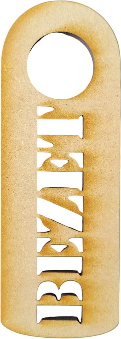 Djemzy - deur bordje - Deurhanger - bezet uitgesneden - 6 mm mdf
