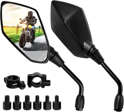 Universele Motorrijders Achteruitkijkspiegels, 360° Rotatable, Geschikt voor M8 en M10, Voor Scooter en ATV