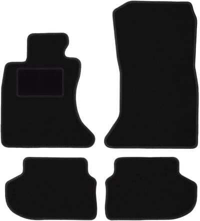 Zwarte velours vloermatten voor: BMW 5 F10 FL xDrive sedan (2013-2017)