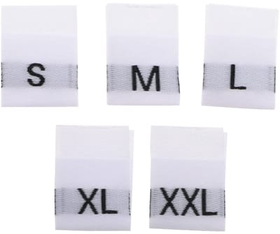 Vt products - Kleding Maat Etiketten - Polyester Labels - 500 Stuks