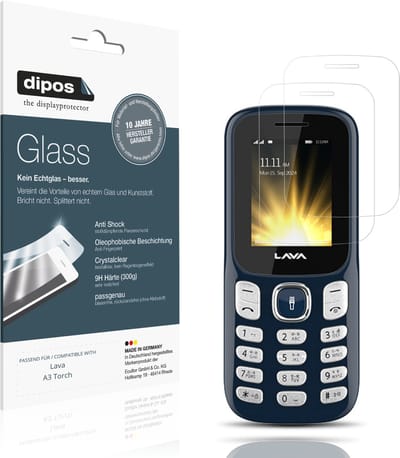 dipos – 2x Pantserfolie geschikt voor Lava A3 Torch | 9H Screenprotector