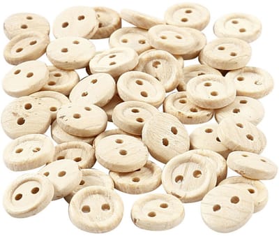 CC Houten Knopen 8 mm 50 stuks