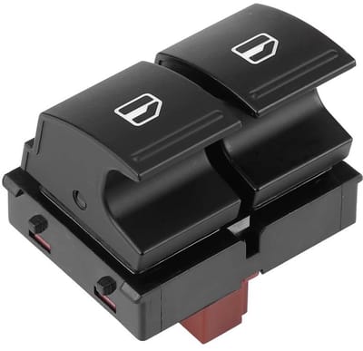 Allecto - Window Double Push Button Switch - Elektrische Schakelaar - Hoogwaardige Kwaliteit - Zwart - Dubbele Knop - Geschikt voor 2 Kamer - DC 12V