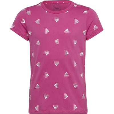 adidas T-shirt Kinderen Brand Love Print Cotton Tee Roze - Maat 140