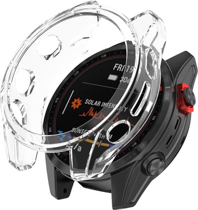 Strap-it TPU case - transparant bescherm hoesje geschikt voor Garmin Fenix 7 / Fenix 7 Solar - doorzichtige beschermhoes voor de normale Fenix 7