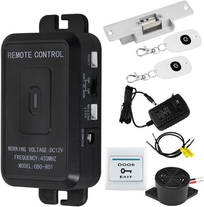 Slimme Toegangscontrole - Elektrisch Slot - Veilige Toegang - Twee Afstandsbedieningen - 20x15x10cm