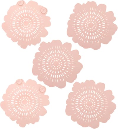 Afvoerstop met Zuignap - Haarklem Doucheputje - Voorkomt Verstoppingen - Duurzaam Eenvoudig Te Reinigen - 15 x 15 cm - Roze
