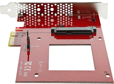 StarTech.com U.2 Aan PCIe AV / multimedia paneel for 2.5" U.2 NVMe SSD - SFF-8639 - x4 PCI Express 3.0 - interfaceadapter - Ultra M.2 Card - PCIe 3.0 x4