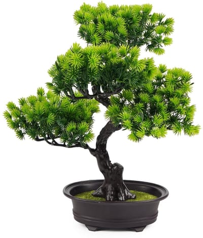 Dailygoods- Bonsai Kunstplant 34 cm - Kunstmatige Bonsai - Kunstboom - Decoratie - Voor Binnen - Natuurgetrouwe Plastic