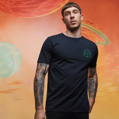 Rick and Morty Morty Geborduurd t-shirt - Zwart - S