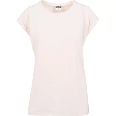Urban Classics - Extended shoulder Dames Tshirt - L - Roze