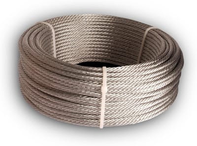 Onomhulde trekkabel - Stalen draad - Ophanging en decoratie - Enkelstreng rond - 2 mm dikte - Grijs