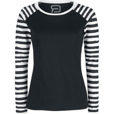 R.E.D. by EMP Shirt met lange mouwen - Long Raglan Road - S tot 5XL - voor Vrouwen - zwart