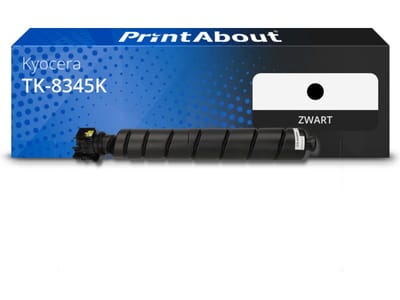 PrintAbout huismerk Toner TK-8345K Zwart Geschikt voor Kyocera