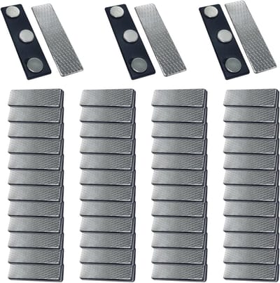 Zelfklevende Magnetische Naamlabels, ID Houder voor Bedrijven, Lege Naamclips voor Kleding, 45 x 13 mm, Perfect voor Professioneel Gebruik en Evenementen