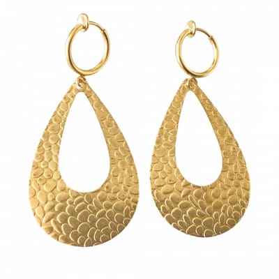 Klem Oorbellen - goudkleurig - ovaal - geen gaatje- Charme Bijoux