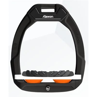 Veiligheidsspitsen voor paardrijden Ingang Ultra Grip Zwart/Wit/Oranje Flex-On Safe-On