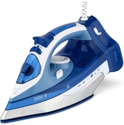 KAD® Strijkijzer Draadloos - Strijkijzer - Stomer Kleding - Keramische Zoolplaat - Blauw - 34cm x 15cm x 15cm