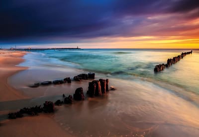 Fotobehang Beach Scene | XL - 208cm x 146cm | 130g/m2 Vlies