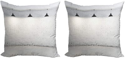 ABAKUHAUS Abstrakt Kussenhoes Set – 2x50x50 cm – Dubbelzijdig – Zwart/Wit