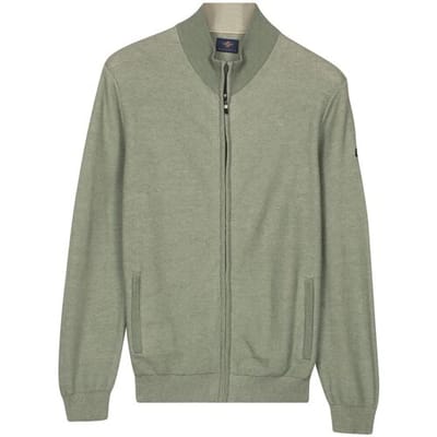 Baileys Vest Full Zip Two-Tone Fine Textured Jacquard Allover Plated Misty Green / male