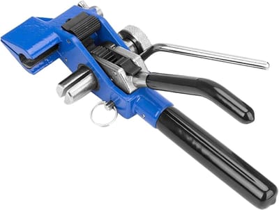 Omsnoeringsspanner met Cutter - Kabelbinder Tang - Industriële Bundeling - Ingebouwde Span- en Snijfunctie - Tot 25mm Bandbreedte - Blauw