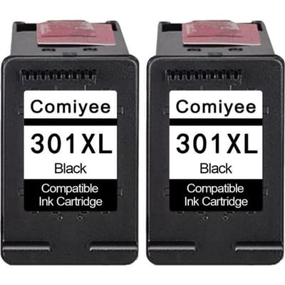 Cartouche d'encre Compatible - HP - 301 XL - Noir - Pack de 2 - Jet d'encre