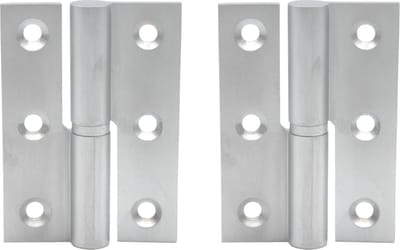 Paumelle - 70x50mm - Messing mat chroom - Linksdraaiend - 2 stuks
