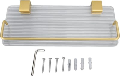 Wandrek Badkamer - Opberger Plank - Spullen Opbergen - Roestvrij Waterdicht - 30cm - Zilver