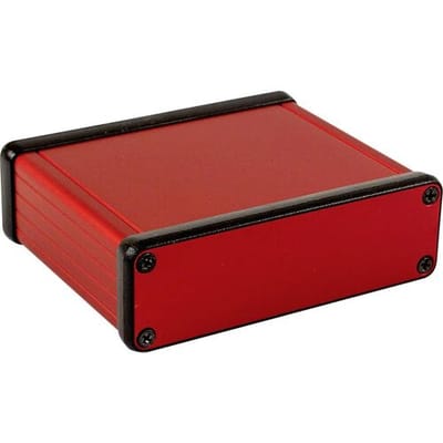 Hammond Electronics 1455L801RD Universele behuizing 80 x 103 x 31 Aluminium Geëxtrudeerd Rood (geëloxeerd) 1 stuk(s)