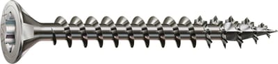 Roestvaststalen schroef, 3,5 x 25 mm, 180 stuks, Voldraad, Verzonken kop, T-STAR plus T15, 4CUT, Roestvast staal A2 - 8000000287107
