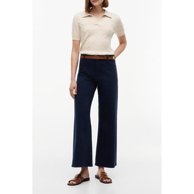 Tommy Hilfiger Wide Leg Washed Dark Night Navy Größe: W26L28 | Ausgestellte Hosen Outlet | Damen | Schwarz