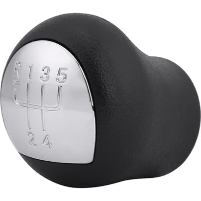 Auto Styling 5 Versnellingen Versnellingspookknop Geschikt voor RENAULT CLIO 2 FASE, KANGOO zwart