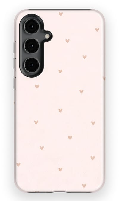 Tough Hoesje met Hartjes Samsung Galaxy S24 Plus | Little Love Tough Case Geschikt voor Mag | Hartjes Print Backcover Samsung Galaxy S24 Plus Sanded Hearts