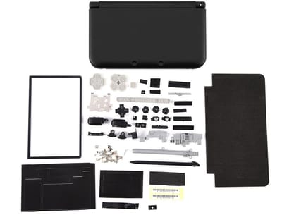 Dailygoods - Replacement Case - Vervangingsset voor 3DS XL - Stevig en Compact - Zwart - Professionele Behuizing - Geschikt voor Console - Com...