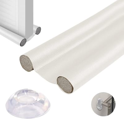 Deur Isolatie Strip - Tochtstrip Deur Vloer Isolatie - Energie Besparen - Dubbele Isolatie - Tot 96 cm - Wit