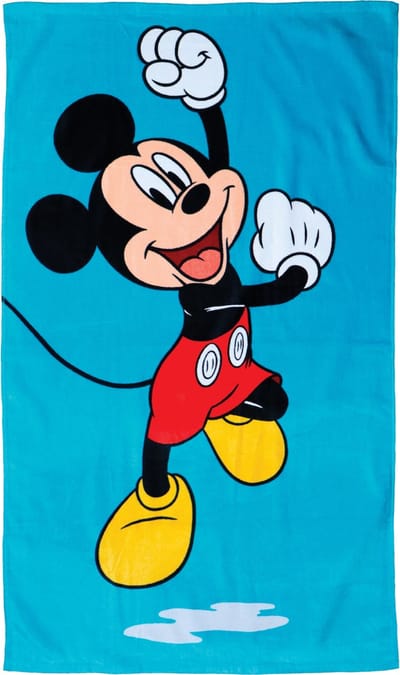 Disney Mickey Mouse Strandlaken, Blue - 70 x 120 cm - Katoen