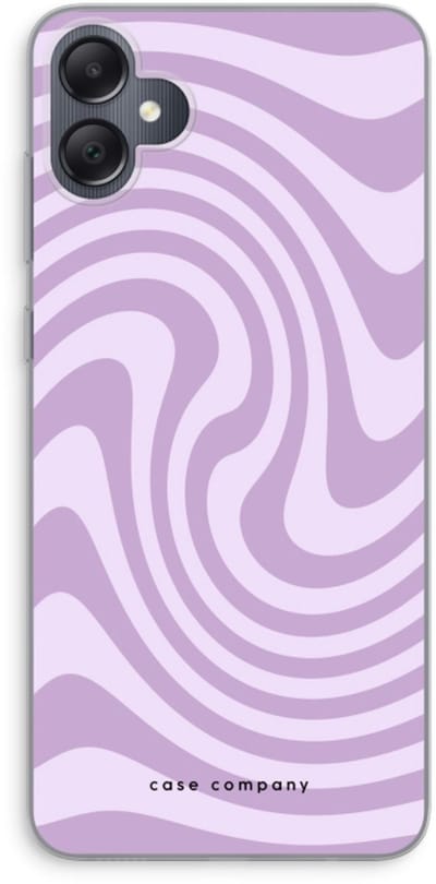 Case Company® - Hoesje geschikt voor Samsung Galaxy A05 hoesje - Swirl Paars - Soft Cover Telefoonhoesje - Bescherming aan alle Kanten en Schermrand