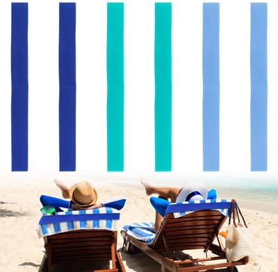 Allecto - Elastische Strandhanddoek - Set van 6 Antislip Handdoekhouders - Voor Zonnebedden - Diverse Kleuren - Handdoeken - Ideaal voor Strand -