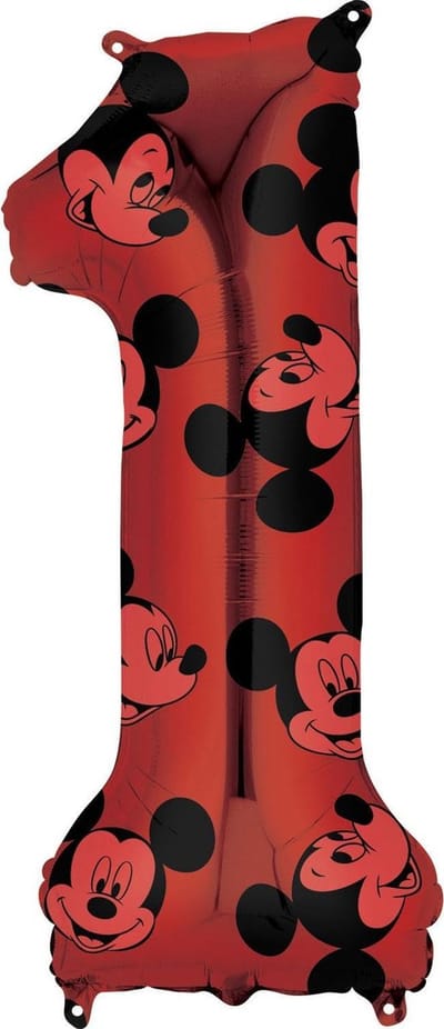 AMSCAN - Mickey cijferfolieballon 66 cm