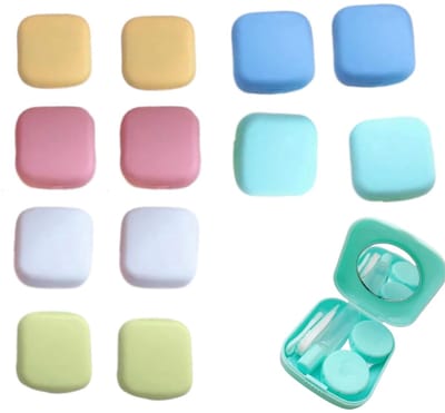 Dailygoods- Contactlenzenhouder 12 Stuks - Mini - Compact - Draagbaar - Hygiënisch - Kunststof - Lenzendoosje