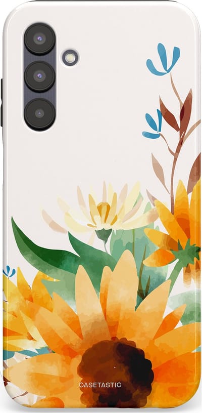 Casetastic Hoesje Geschikt voor Samsung A25 - Stijlvolle Beschermende Duo-layer Case - Stralend geel