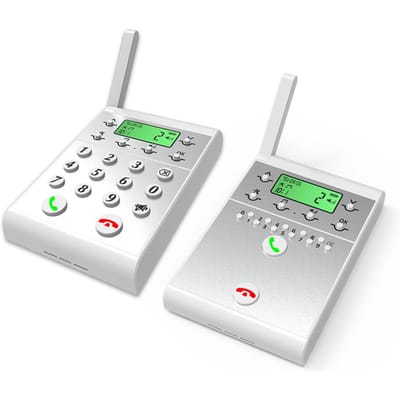 Draadloos intercomsysteem Slimme digitale spraakoproepmachine Draadloze kantoorintercommachine Intercom Host and Extension zilver