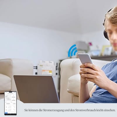 600 W micro-omvormer voor balkonkrachtcentrale - IP65 waterdichte netvoeding met wifi