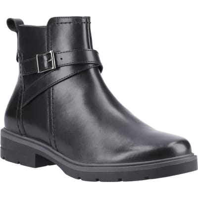 Hush Puppies Tove Leren Dames Zwarte laarzen