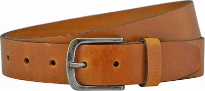 Landley Leren Unisex Riem - Dames en Heren - Luxe Jeansriem - Volnerf Leer - Cognac - Lengte totaal 100 cm / Riemmaat 85