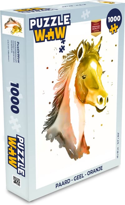 Puzzel Paard - Geel - Oranje - Meisjes - Kinderen - Meiden - Legpuzzel - Puzzel 1000 stukjes volwassenen