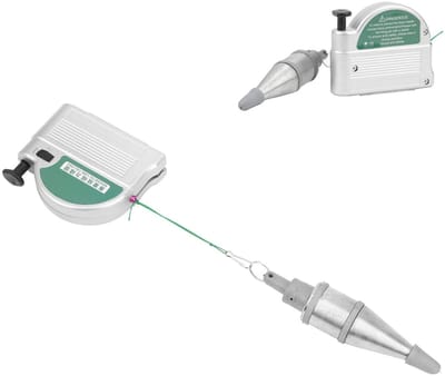 Dailygoods- Schietlood Hoge Hardheid - Magnetische Draadhamer - Instelbare Afstand - Duurzaam Metaal - Flexibel en Handig - Geschikt voor Verticale Meting - Meetlint